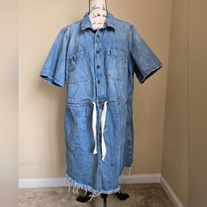 Lucky Brand Denim Jean Dress Womens 3X Blue Mini